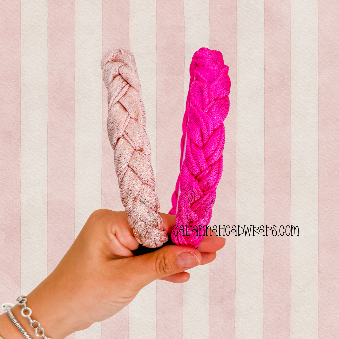 PINKS HOLO BRAIDED BANDS - SKINNY MINNY ONLY