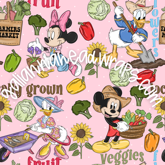 VIP PERK PRINT- FARMING FRIENDS PINK COLORWAY *MWG