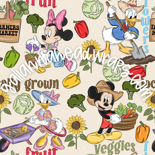 VIP PERK PRINT- FARMING FRIENDS BEIGE COLORWAY *MWG