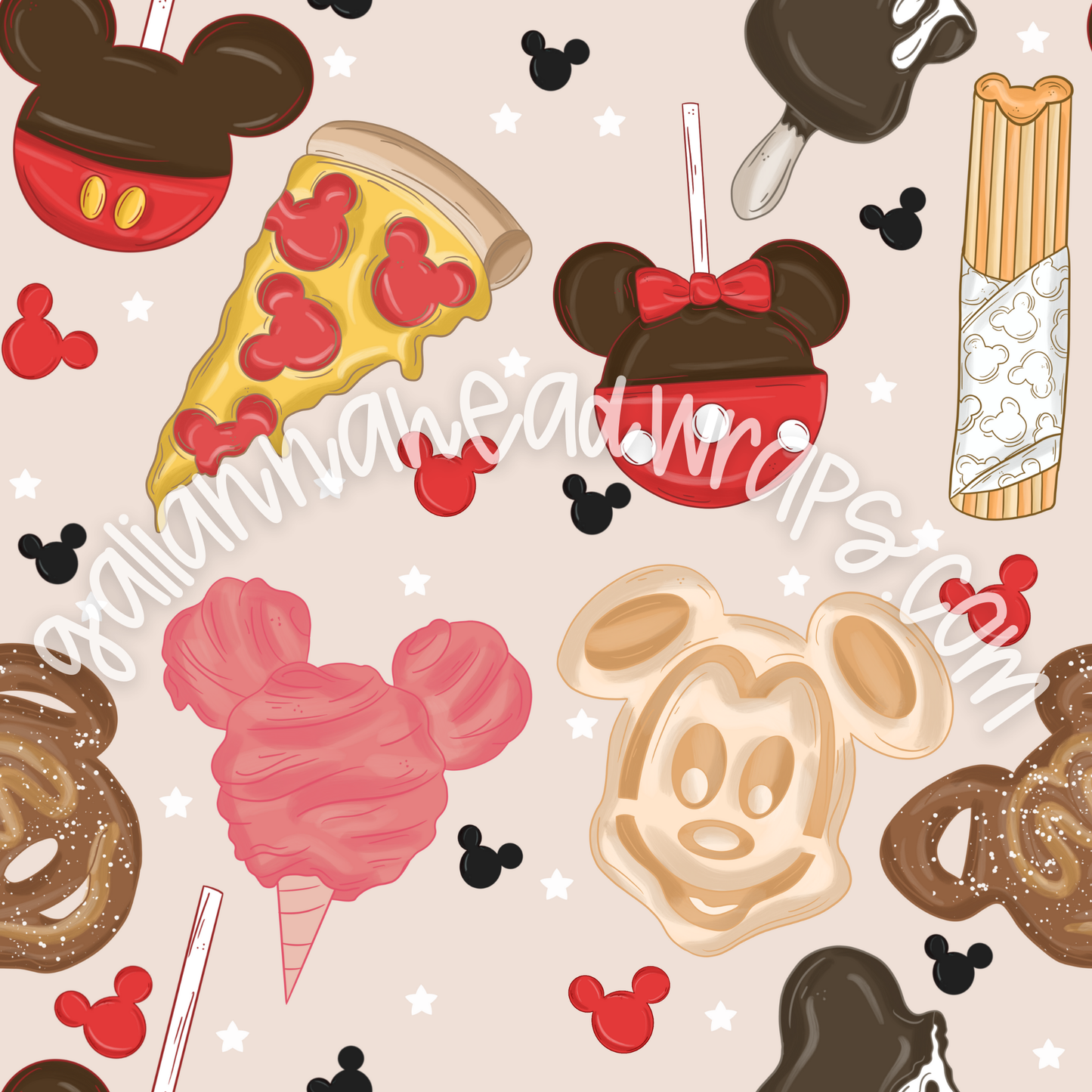 VIP PERK PRINT- PARK SNACKS BEIGE COLORWAY *MWG