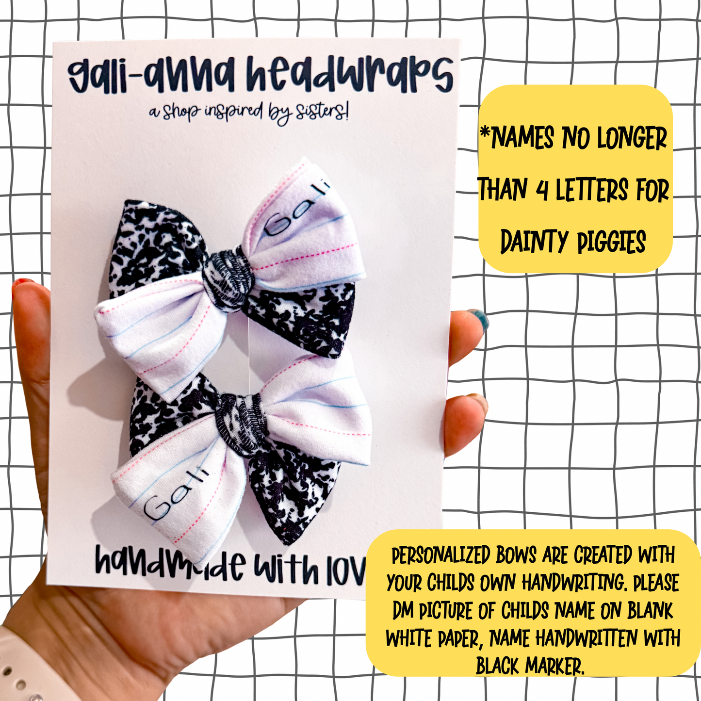PERSONALIZED TWO TONE SCHOOL - DAINTY PIGGIES