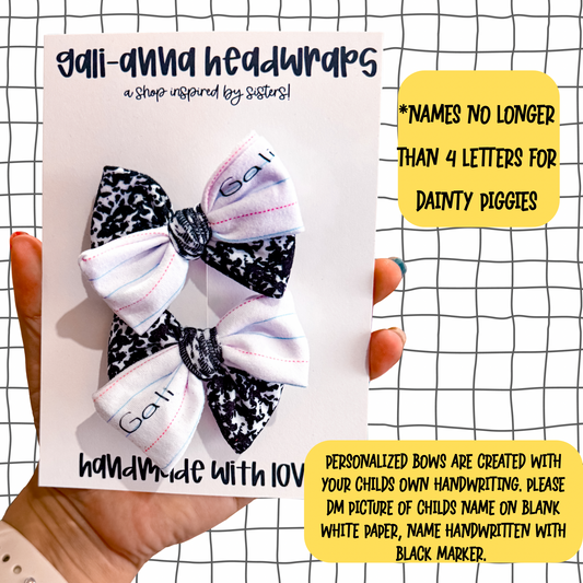 PERSONALIZED TWO TONE SCHOOL - DAINTY PIGGIES
