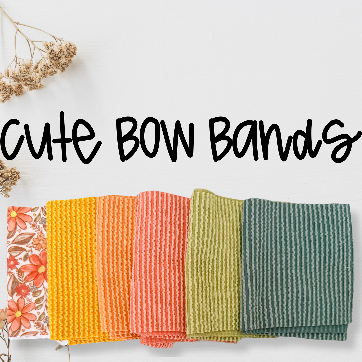 FLORAL/ URBAN RIB FALL SOLIDS DROP -  CUTE BOWS