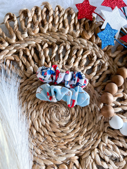 4TH OF JULY SCRUNCHIE BARRETTES