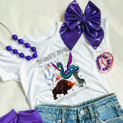 PURPLE PALAZZO SCHOOL GIRL BOW