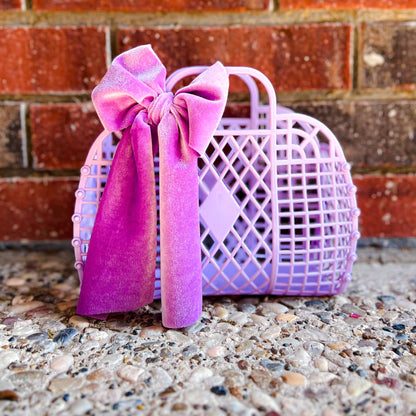 LAVENDER PLASTIC WOVEN BAG