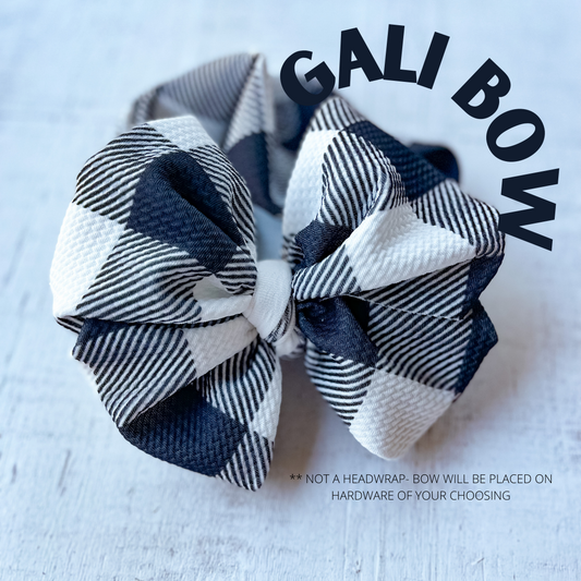 WHITE IS BLACK-PLAID - GALI BOW