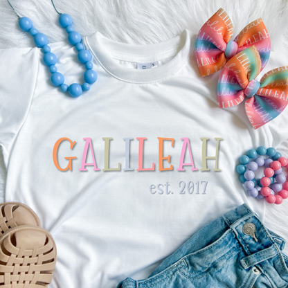 RAINBOW OMBRE NAME BOW