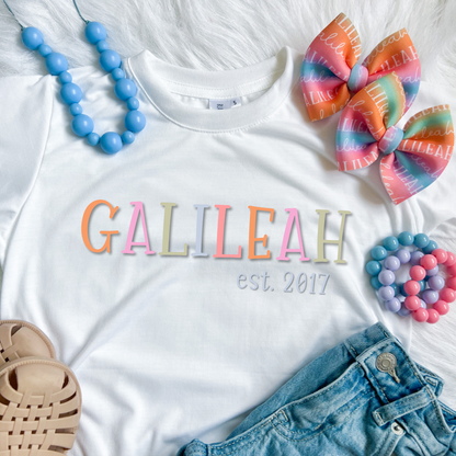 RAINBOW OMBRE NAME BOW