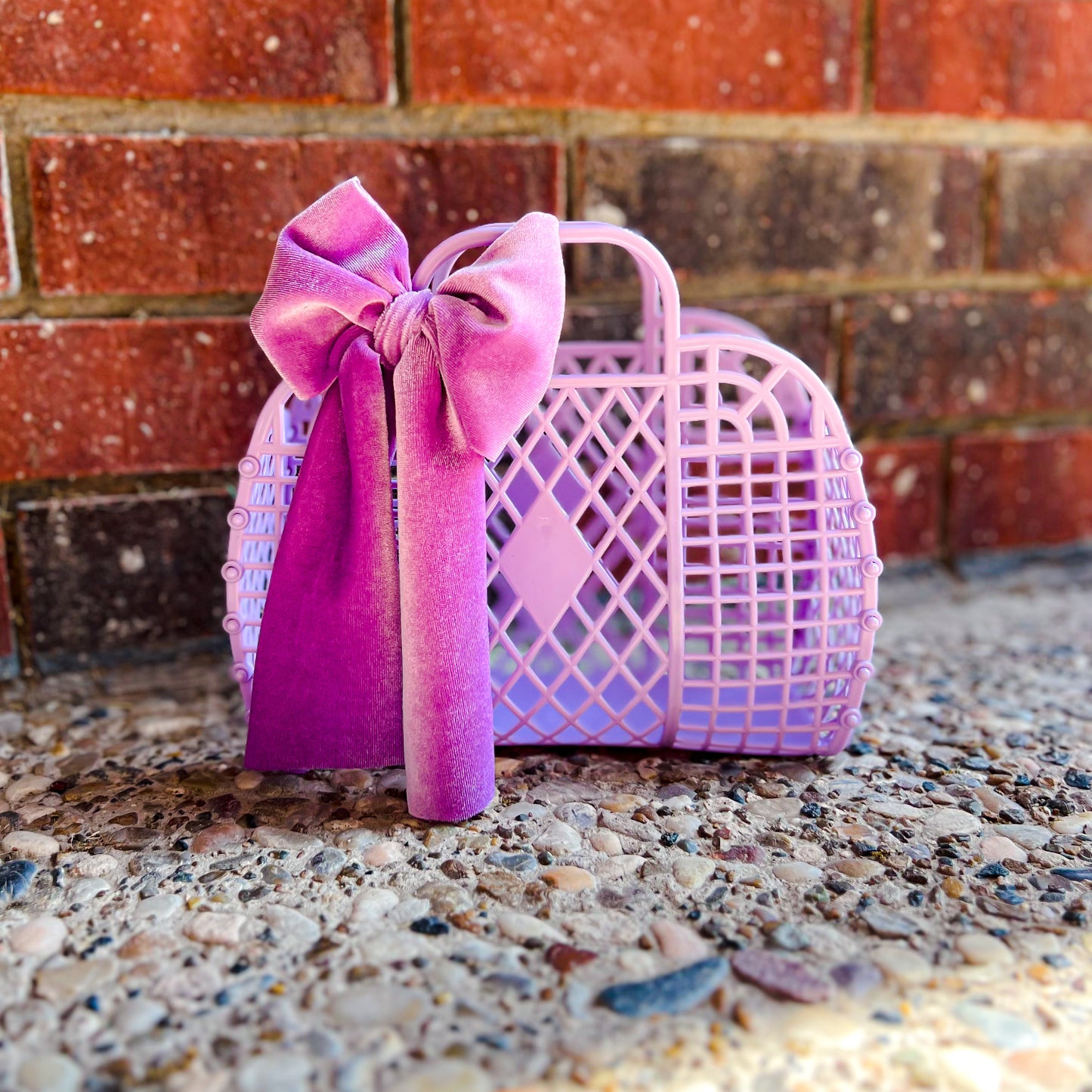 LAVENDER PLASTIC WOVEN BAG